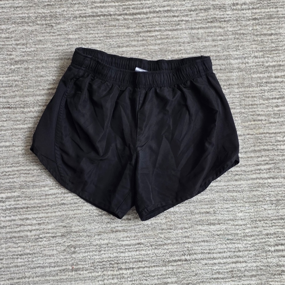 Black athletic shorts, women’s size XS